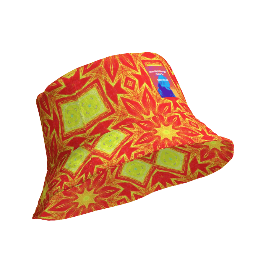 Abstract Repeating Orange Flower Unisex Bucket Hat product image (10)