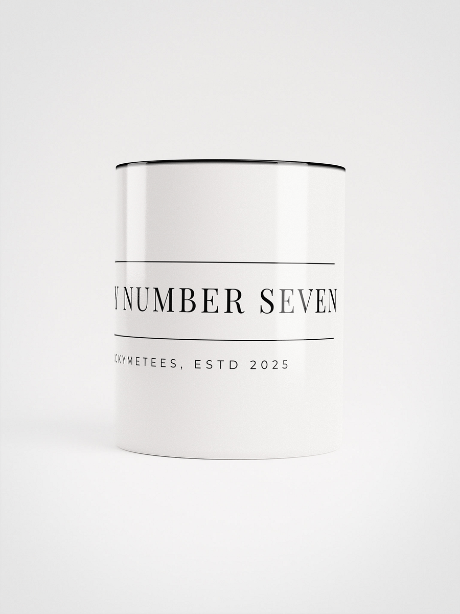 LUCKY NUMBER SEVEN Monochrome Ceramic Mug product image (10)