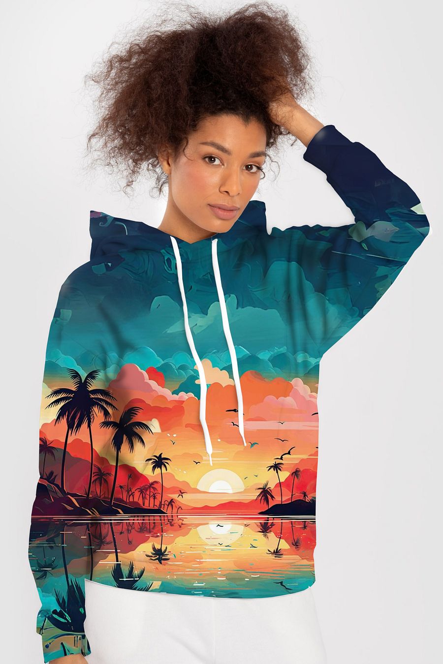 Tropical Sunset All Over Print Hoodie product image (3)