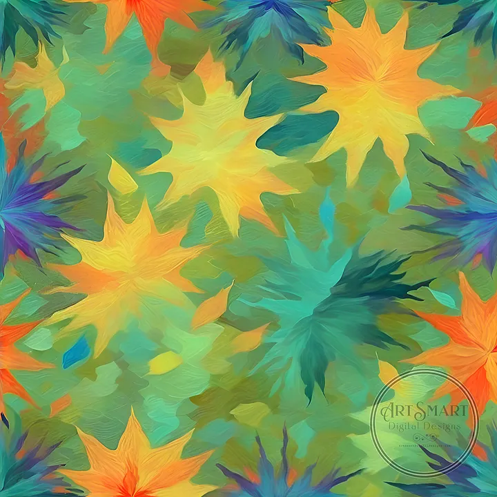 Seamless Pattern - Painted Abstract Leaves product image (1)