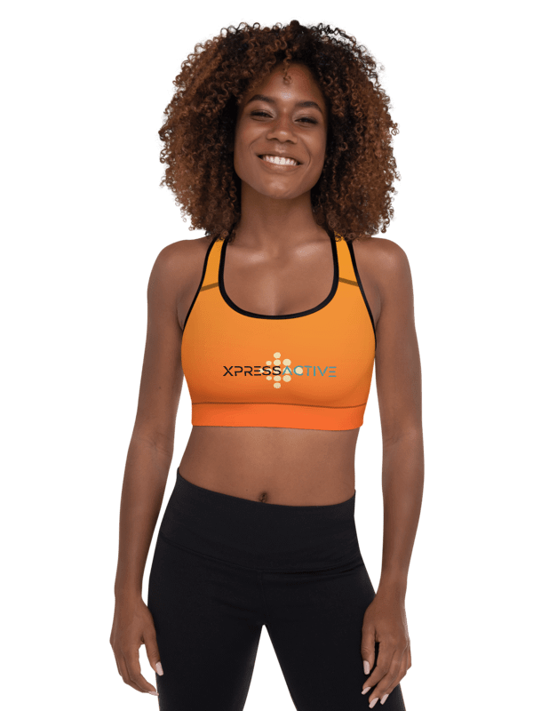 XPRESSACTIVE Orange All-Over Padded Sports Bra product image (2)