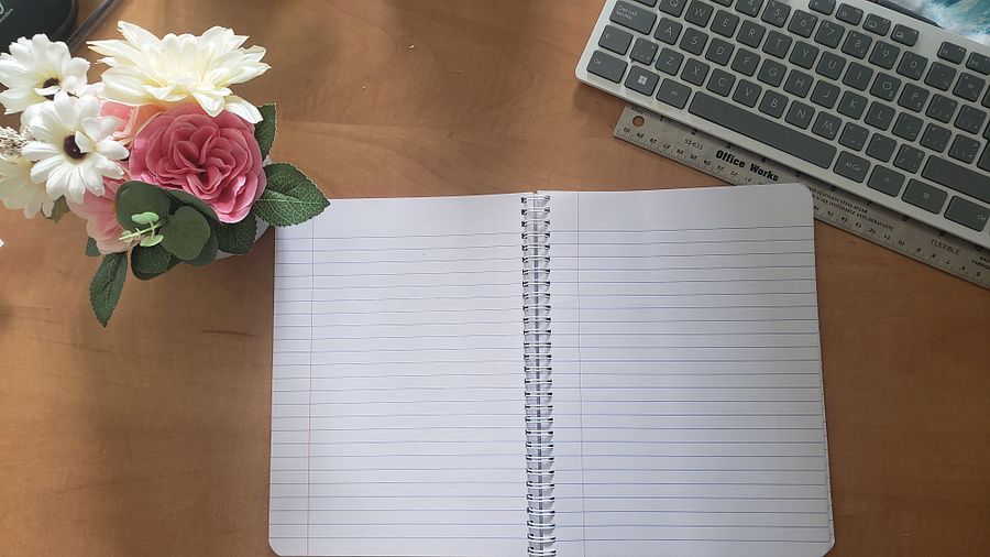 Still Waters and Watercolor Flowers Coiled Notebook product image (3)