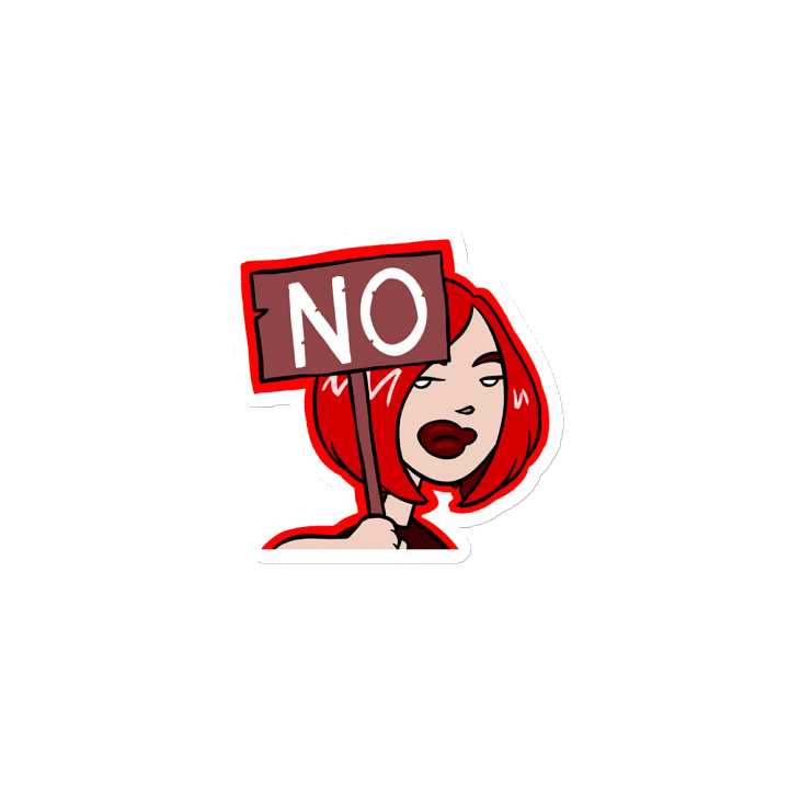 Bold Flitter 'NO' Die-Cut Magnet product image (1)