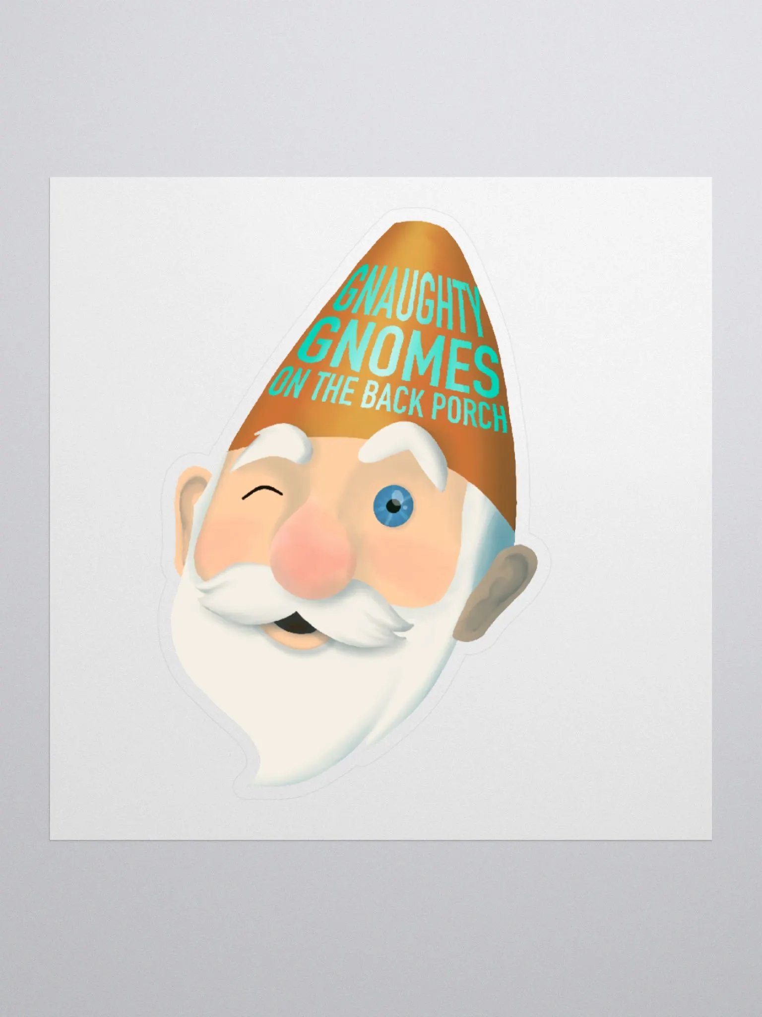 Gnaughty Gnome Sticker product image (1)