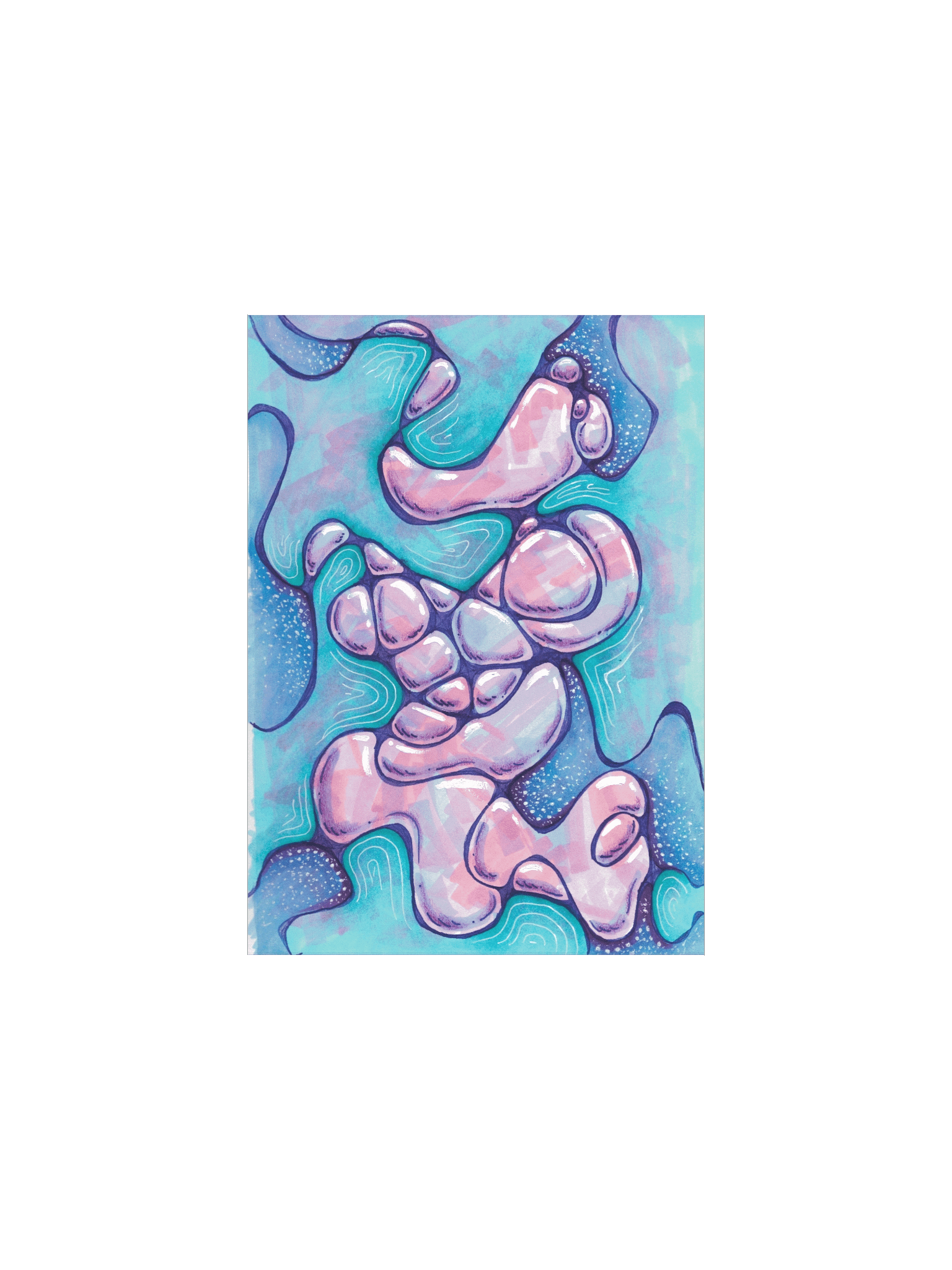 Pink Neurograph Poster Print product image (1)