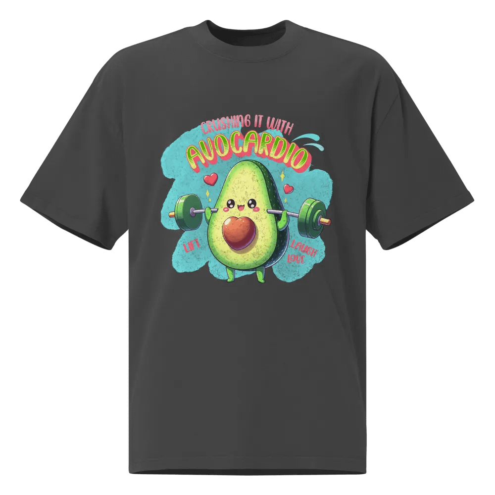 Crushing it with AVOcardio Oversized Faded T-Shirt product image (9)
