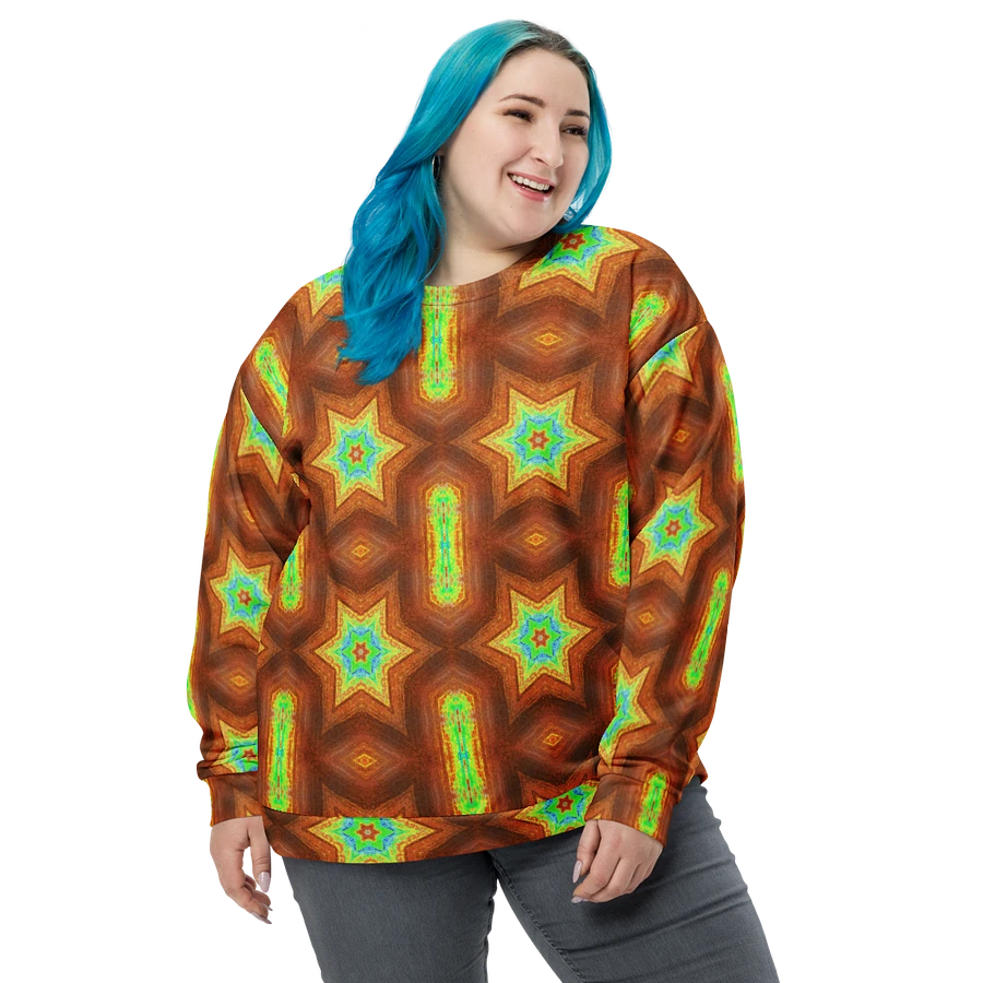 Abstract Retro Repeating Stars Unisex All Over Print Sweatshirt product image (6)