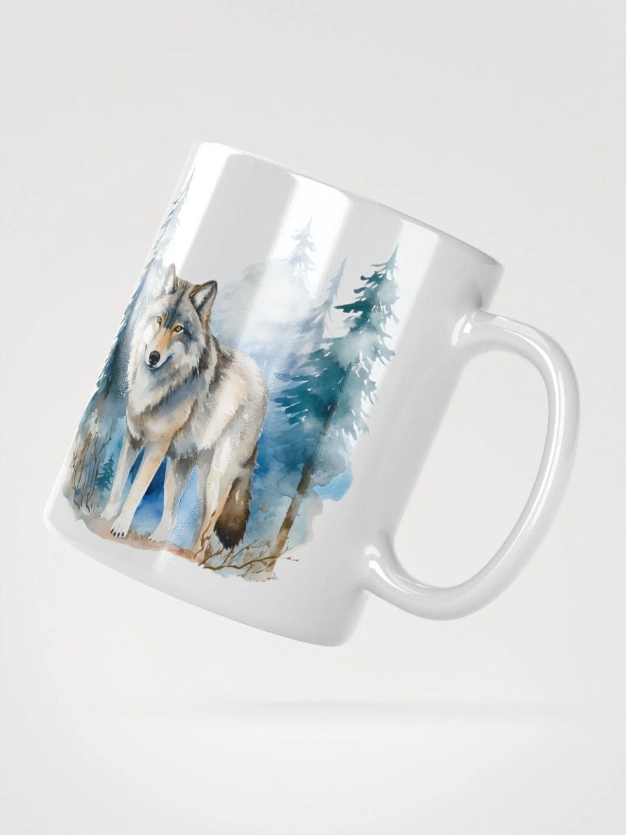 Winter Wolf White Glossy Mug product image (3)