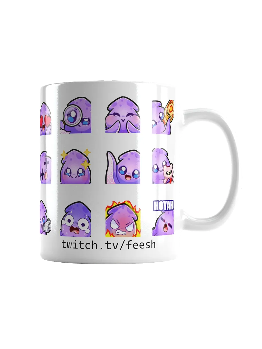 Squid Emote Coffee Mug [white] product image (1)