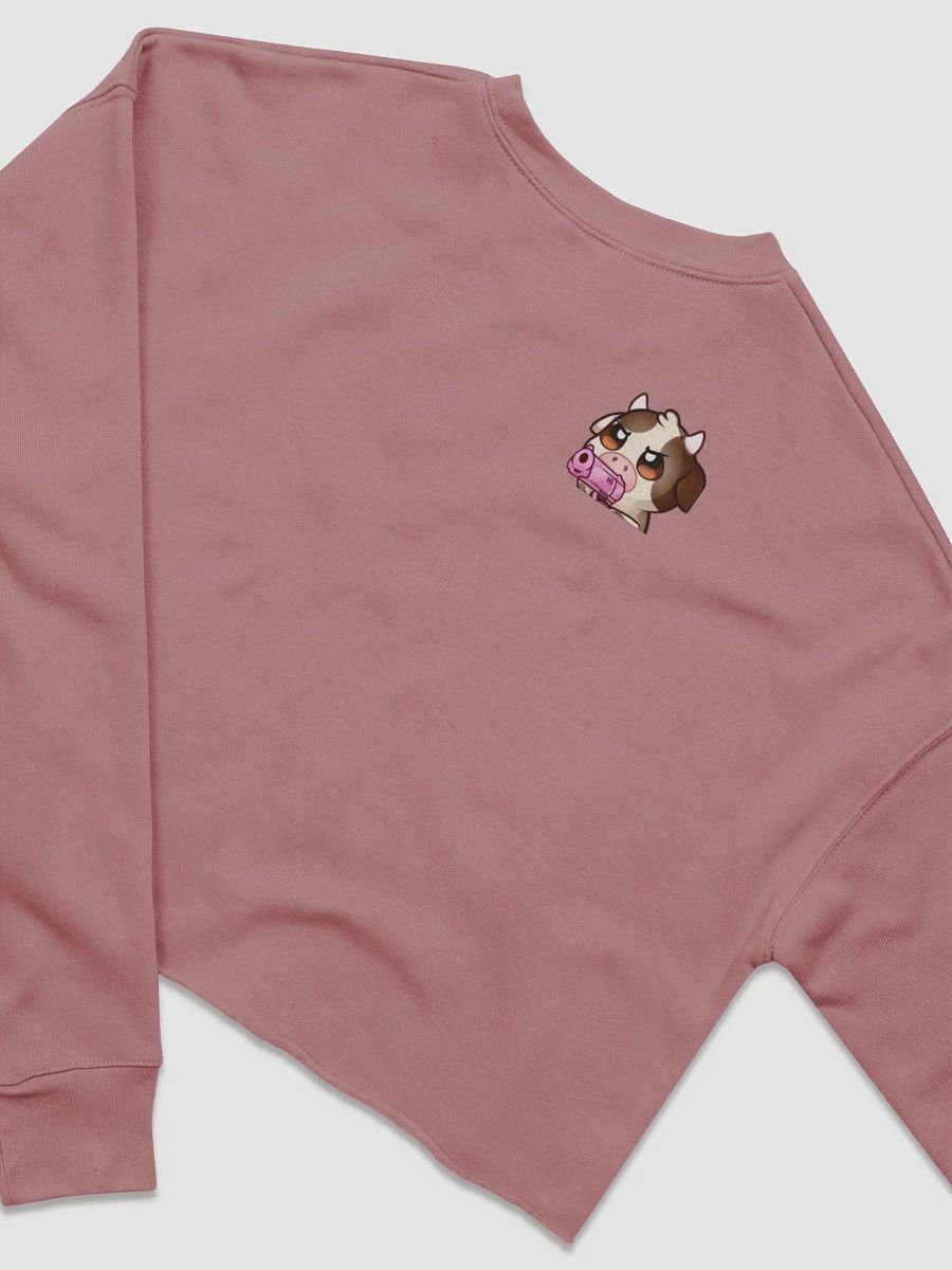Women's Fleece Cropped Gun Emoote Crewneck Sweatshirt product image (27)