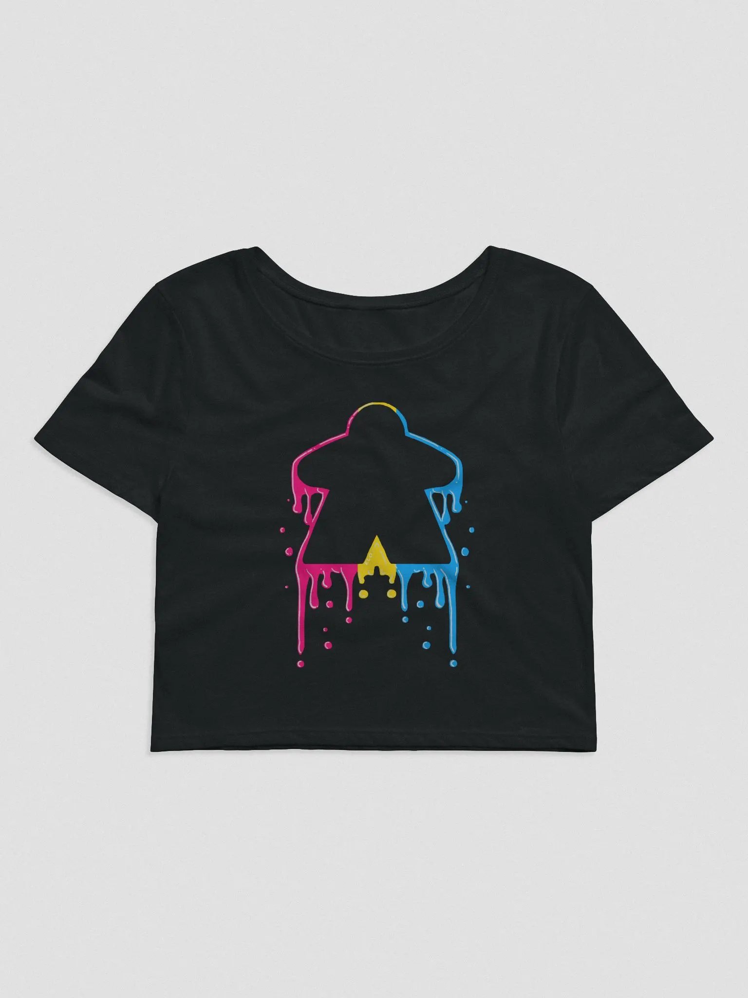 Drippy Pan Pride Meeple Crop Top Shirt product image (2)