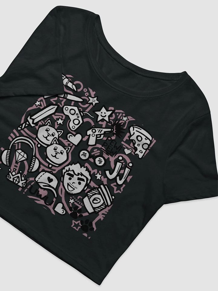 J-Doodle Crop Tee (Black) product image (1)