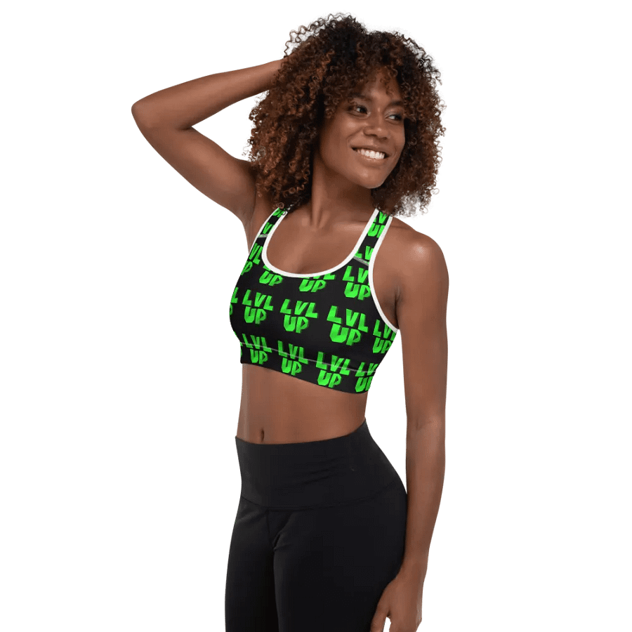 LVL UP Black Sports Bra product image (3)