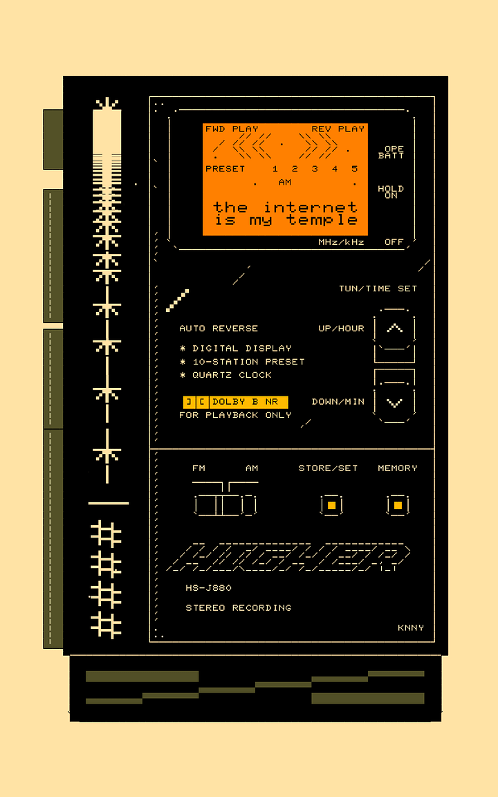 AIWA HS-J880 / The Internet is my Temple Print product image (1)