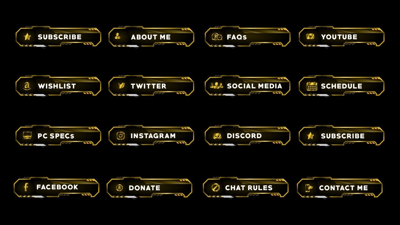 Golden Luxury Twitch Panels product image (2)