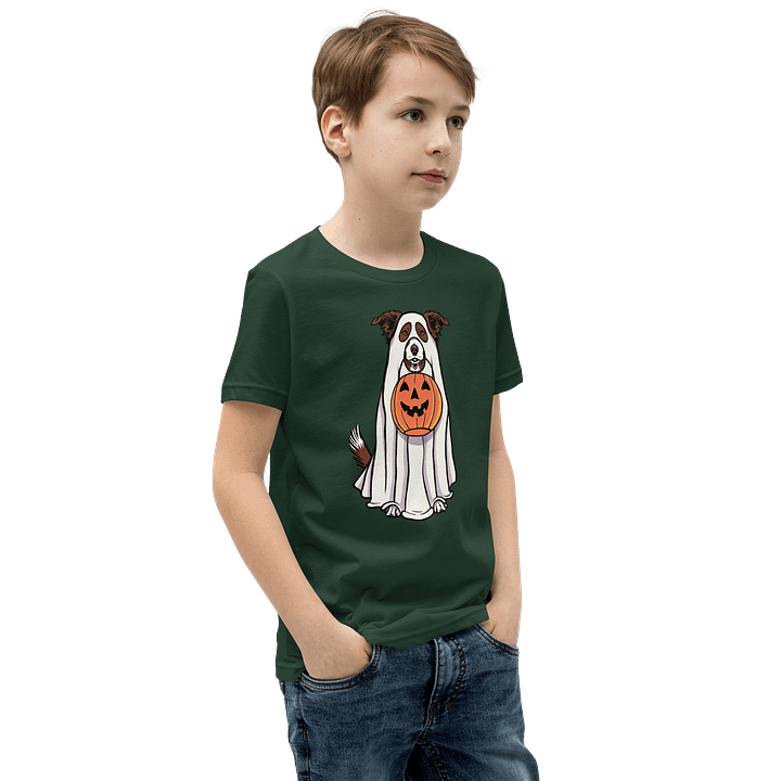 Halloween Border Collie(Chocolate) Youth T-Shirt product image (14)