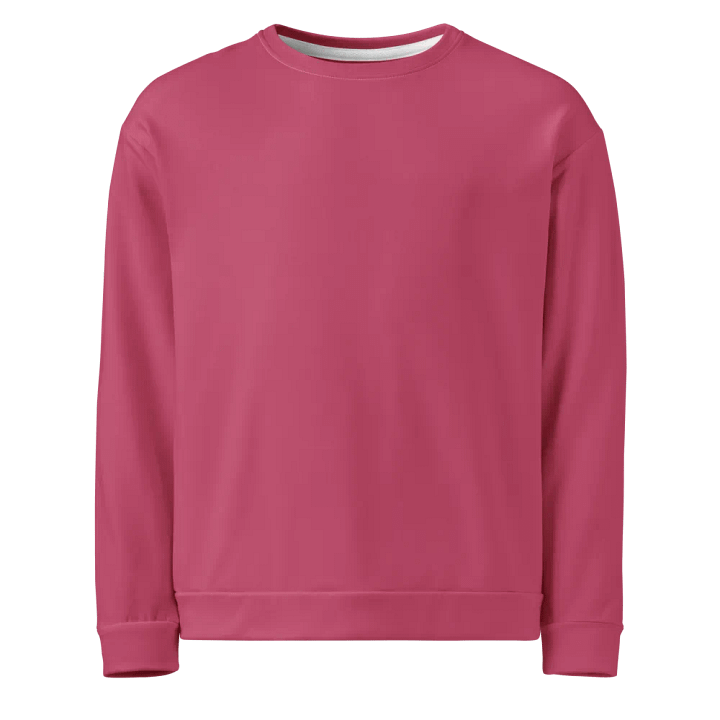 Plain Vibrant Red Soft Summer Unisex Recycled Polyester Heavyweight Premium Sweatshirt by Treasure Pie product image (1)