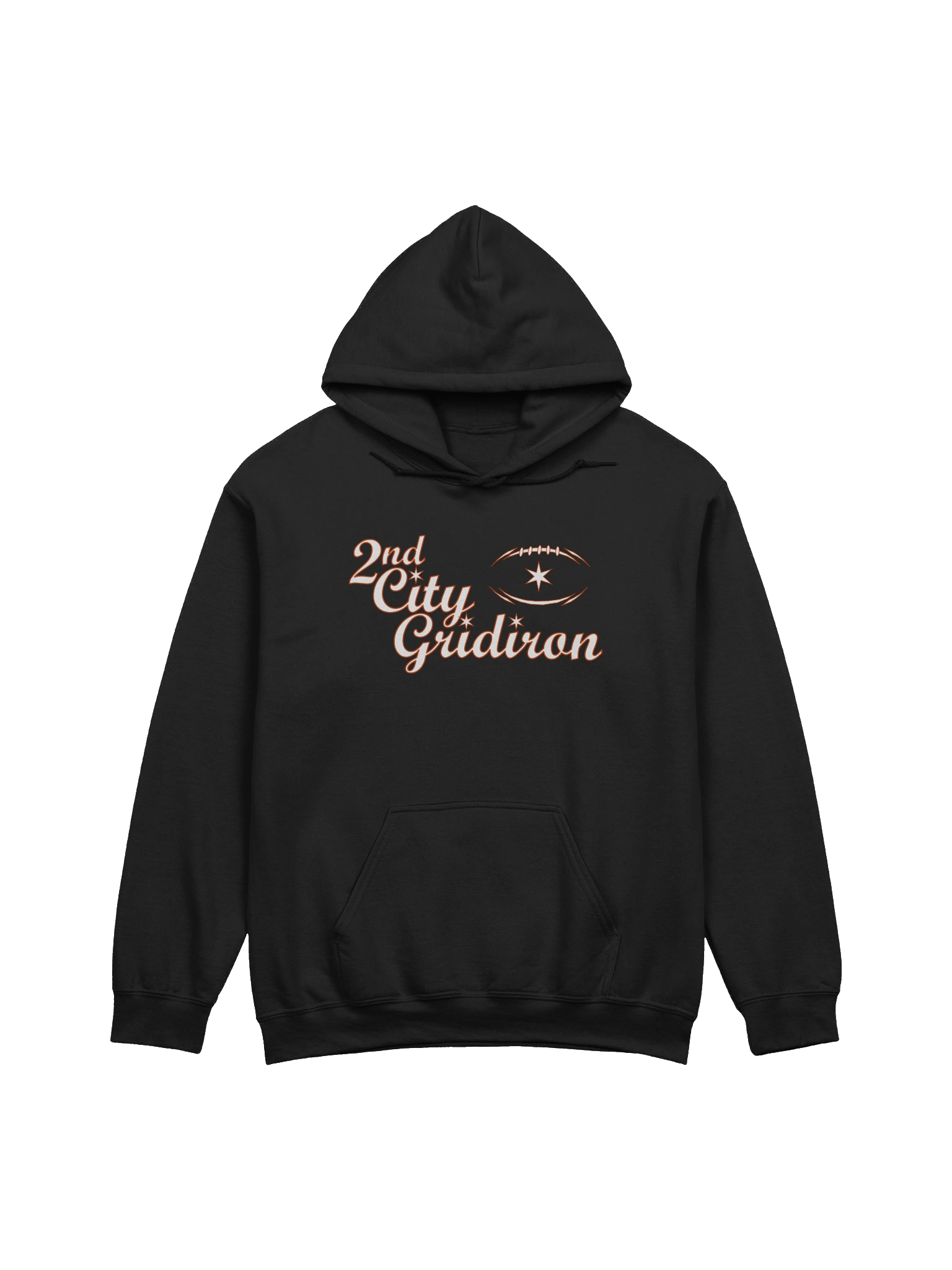 2nd City Gridiron White w/ Orange Hoodie product image (1)