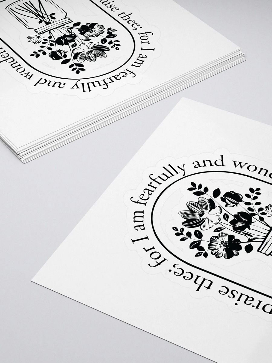 Psalm 139:14 Floral Sticker product image (4)