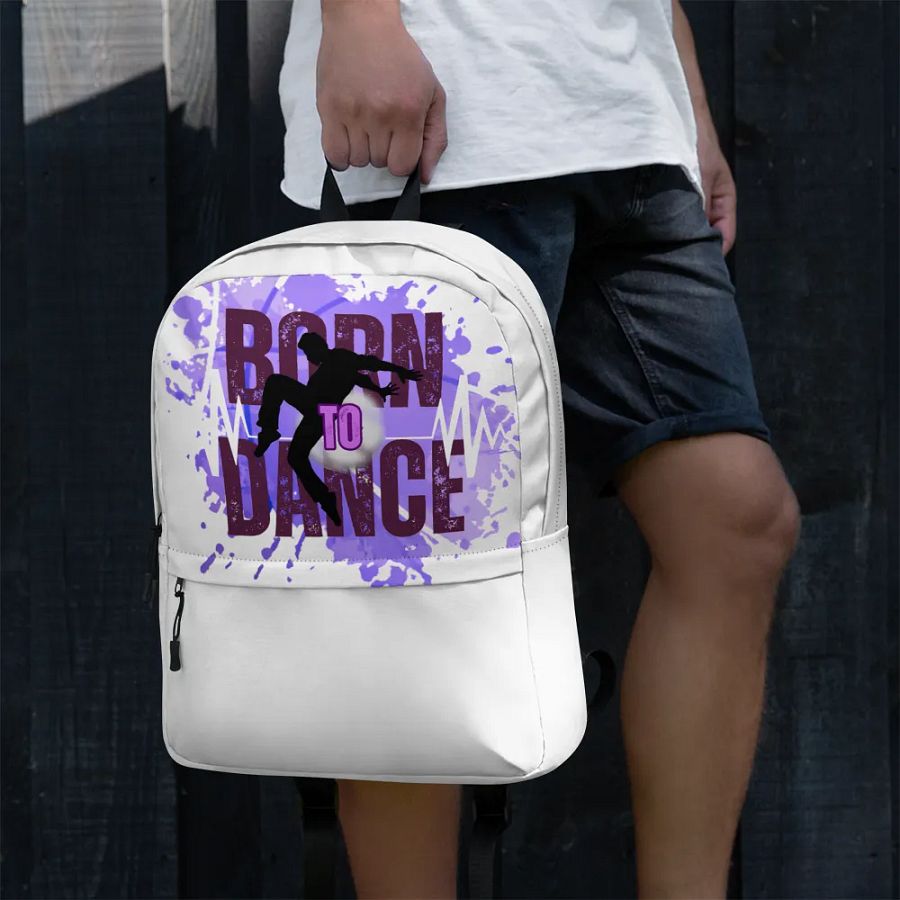 Born to Dance His Silhouette Full Print Backpack product image (4)