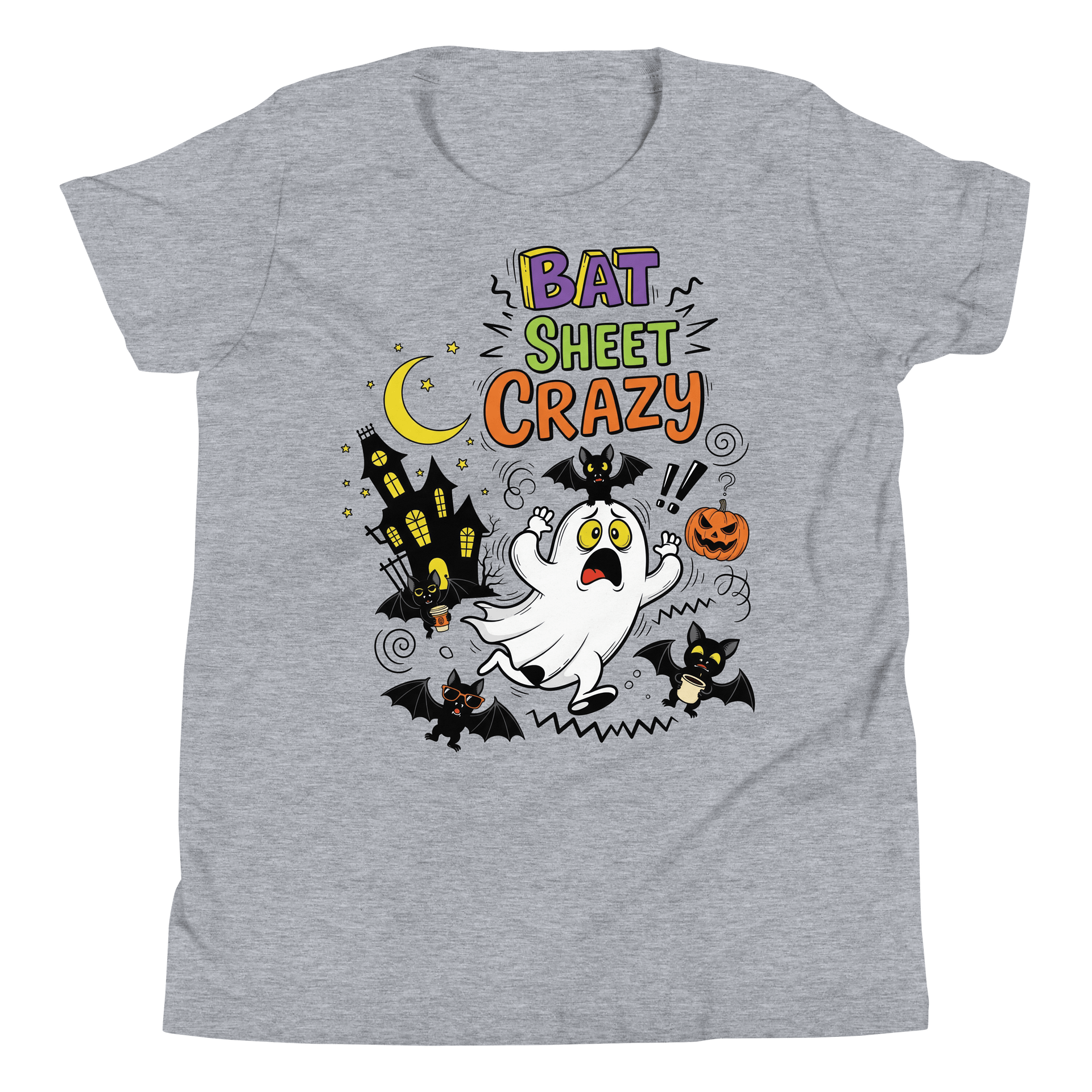 Kids Crew Neck T-Shirt Sarcastic Halloween Bats product image (5)