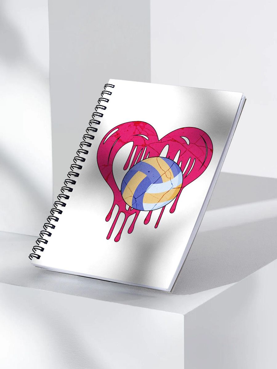 Heart Volleyball Heartfelt Spiral Notebook product image (3)