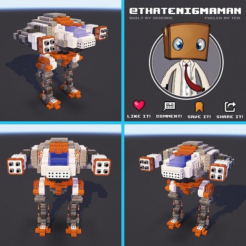 Introducing the EN-2090: The Decimator. 
This one was inspired by the ED-209 from the original Robocop movie!

Video showcase...