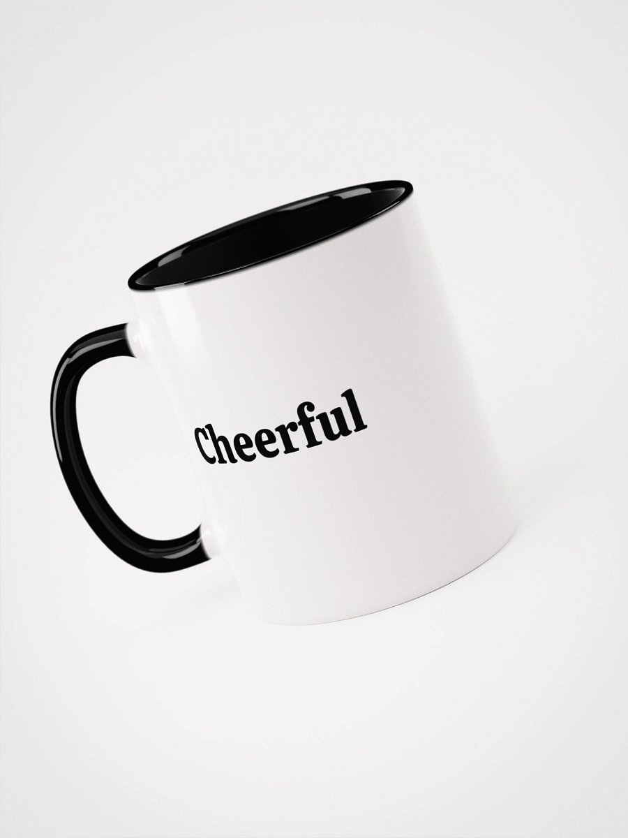 “Cheerful” Upbeat White Mug with Color product image (32)