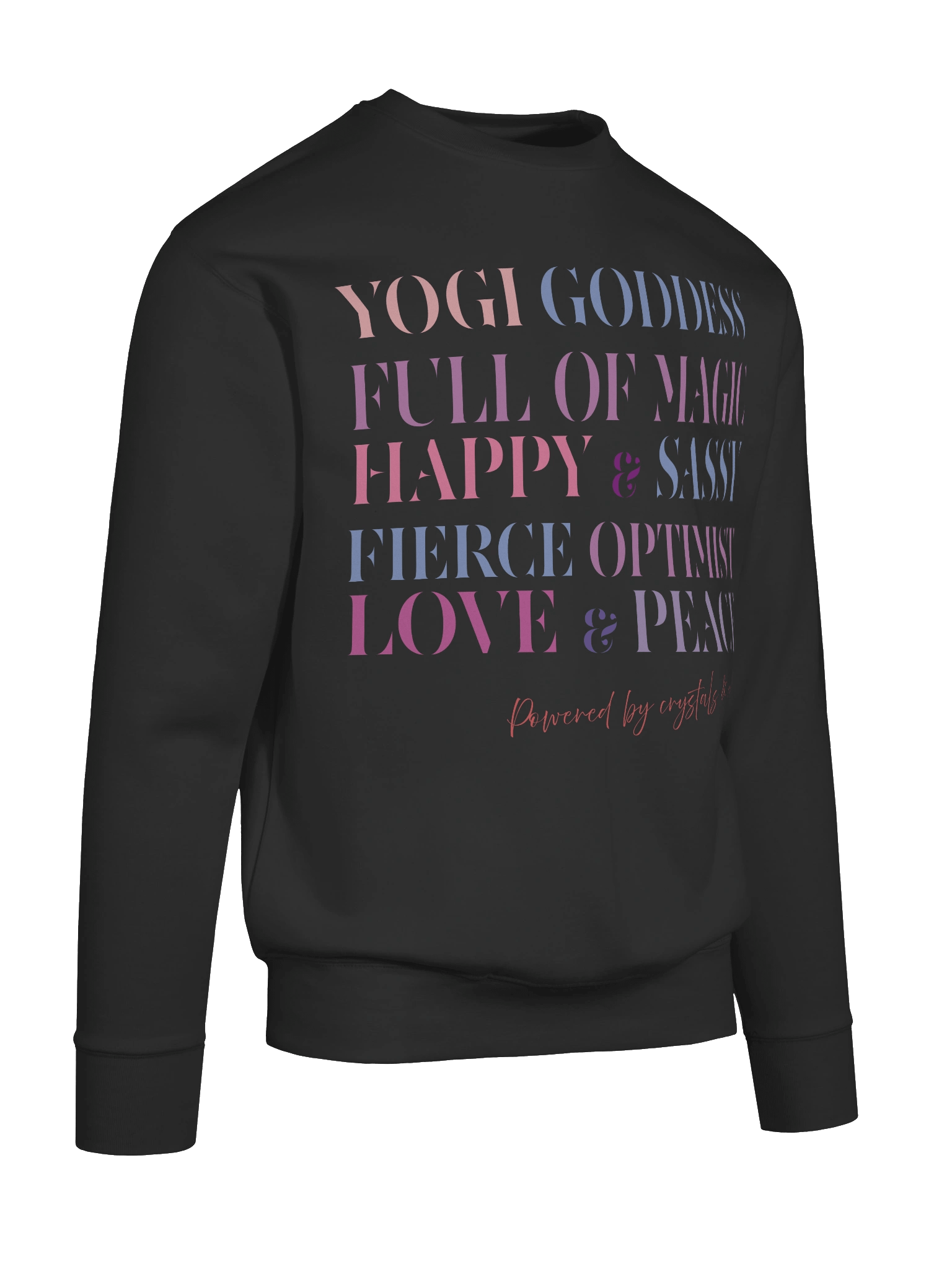 “Powered by Crystals & Coffee” Sweatshirt – Unisex Premium Navy Hoodie for Women & Men product image (28)