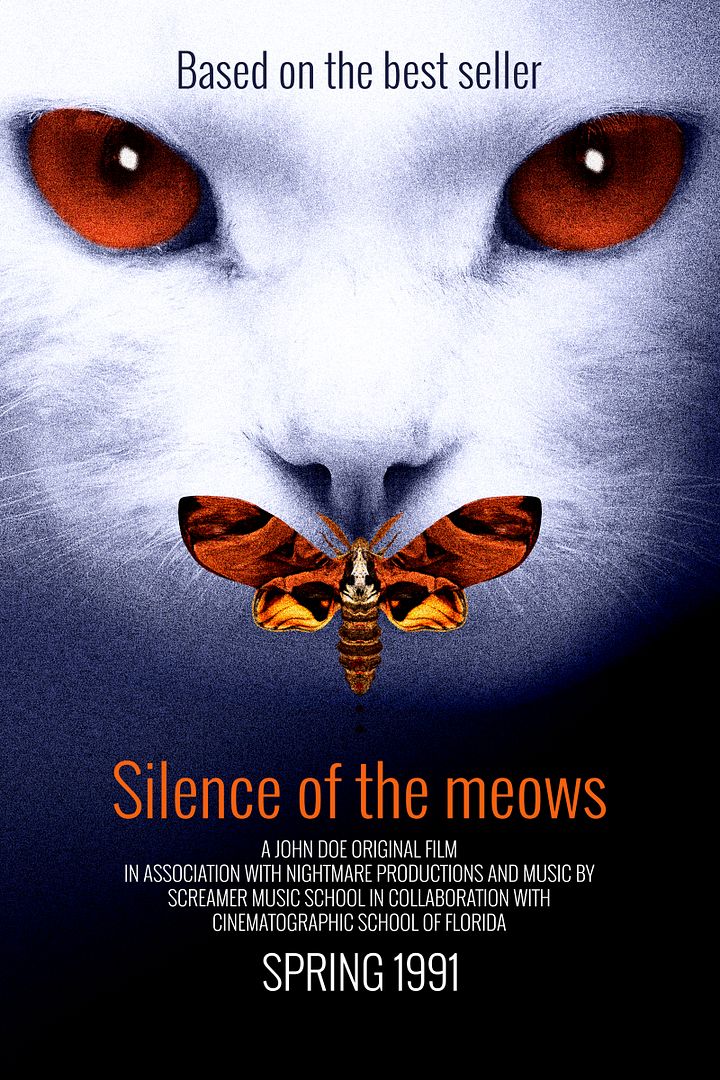 Silence of the Meows Metal Print – 8x10 Dark Humor Art product image (1)