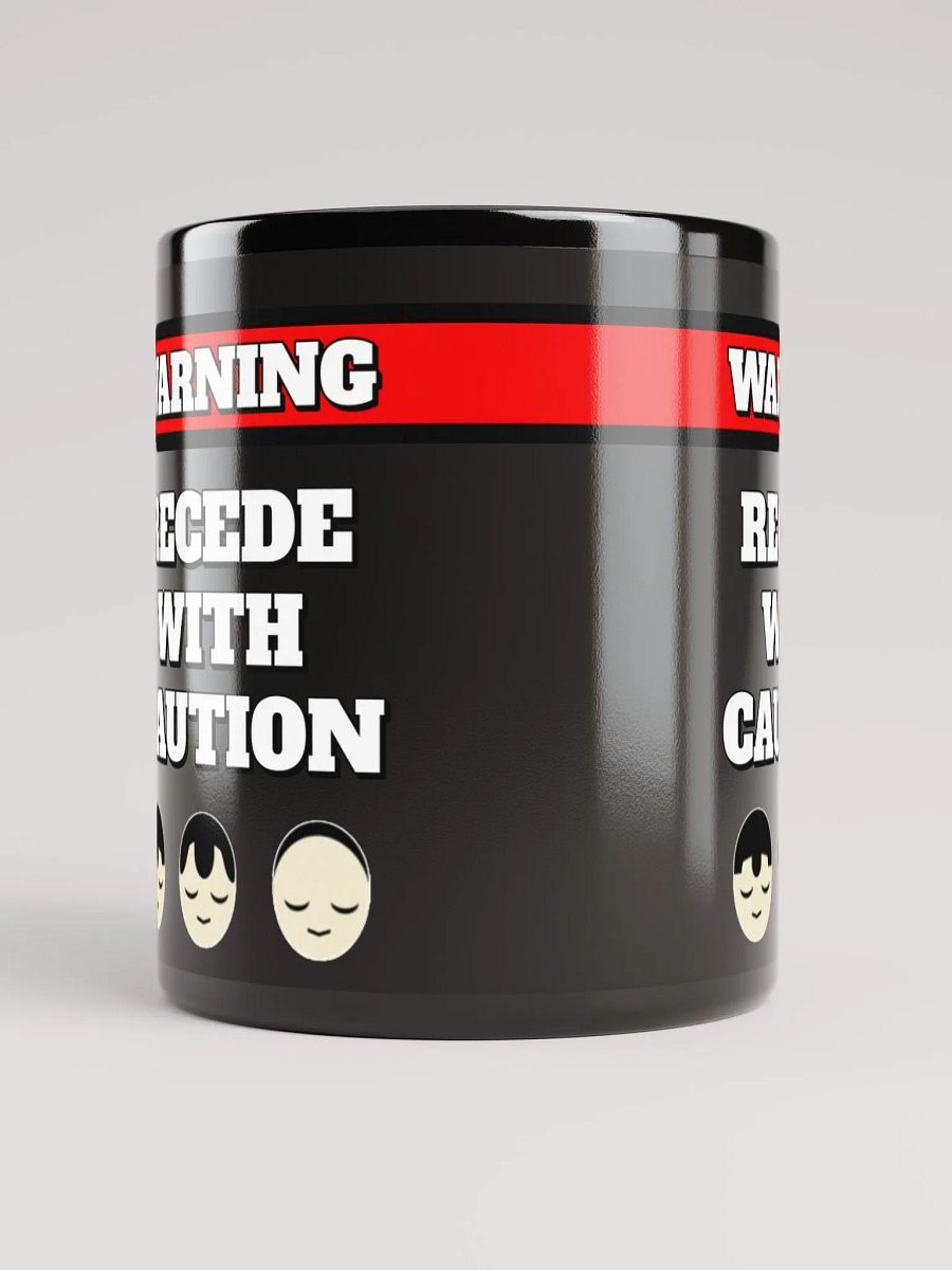 Recede With Caution - Funny Humorous Black Mug product image (5)