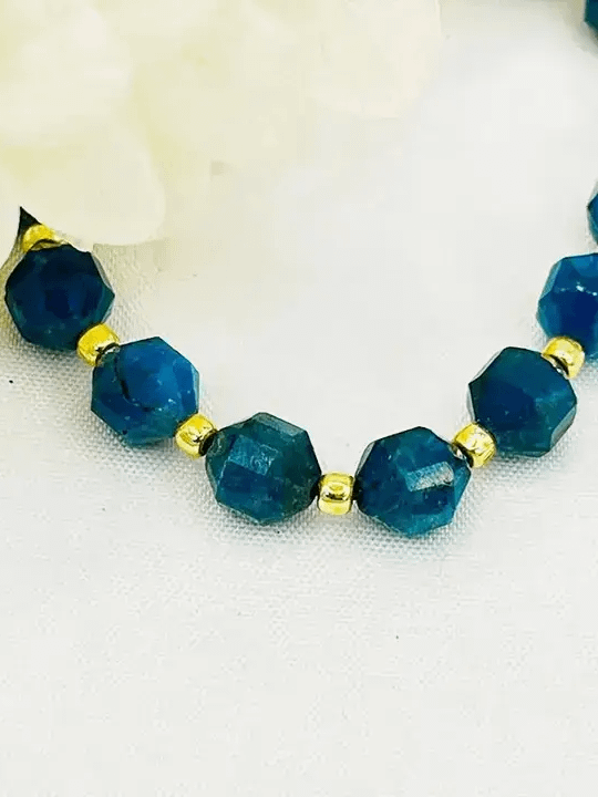 Blue Apatite Cut Bead Bracelet product image (1)
