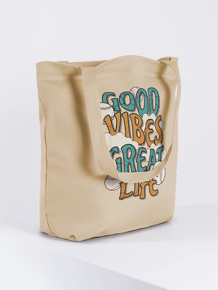 Good Vibes Great Life Baseball Tote product image (4)