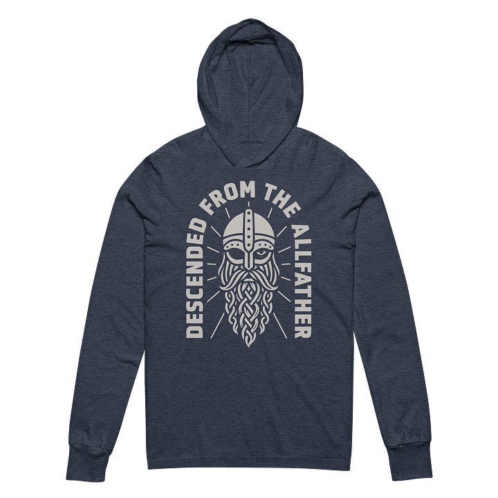 Descended from the Allfather Hooded Long Sleeve Tee product image (2)