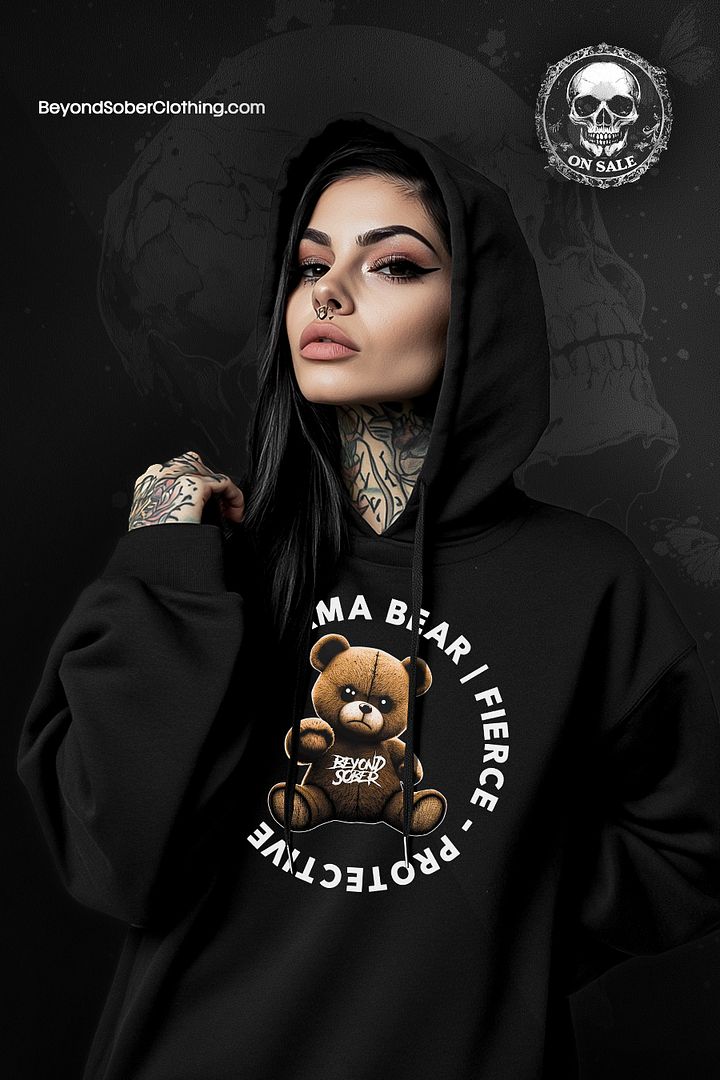 Sober Mama Bear: Fierce & Protective Hoodie product image (1)