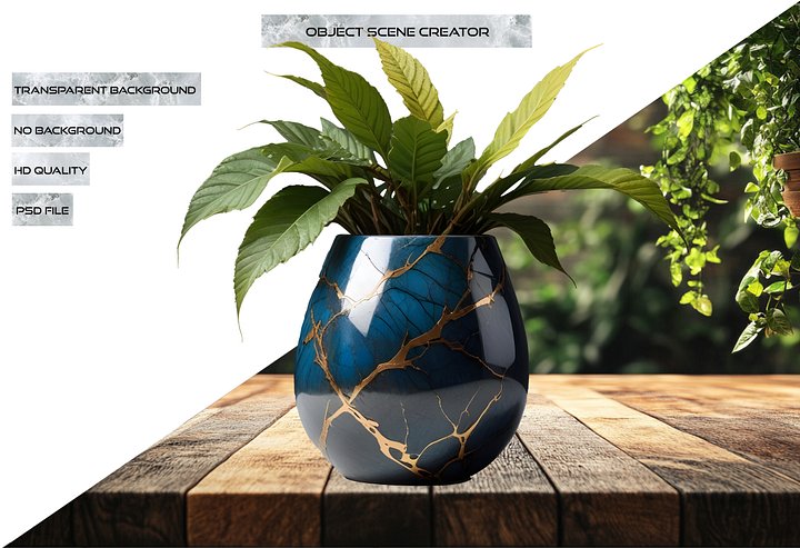 Kintsugi Grace – Elegant Labradorite Vase PNG product image (2)