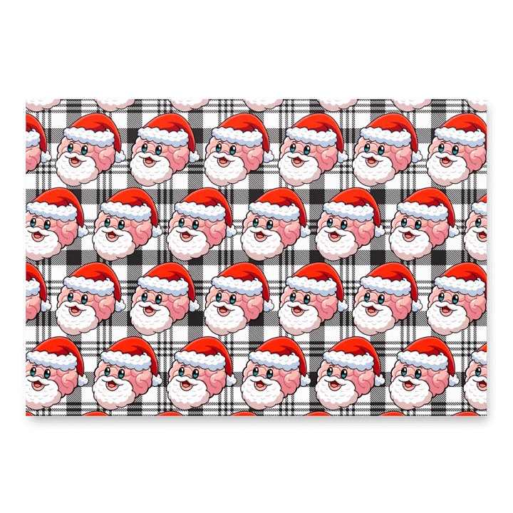 Santa Brain and BRAINdeer Wrapping Paper product image (2)