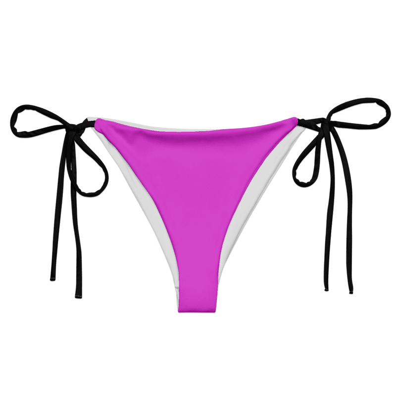 Low Rise Cheeky String Bikini Bottoms, Fuchsia product image (1)