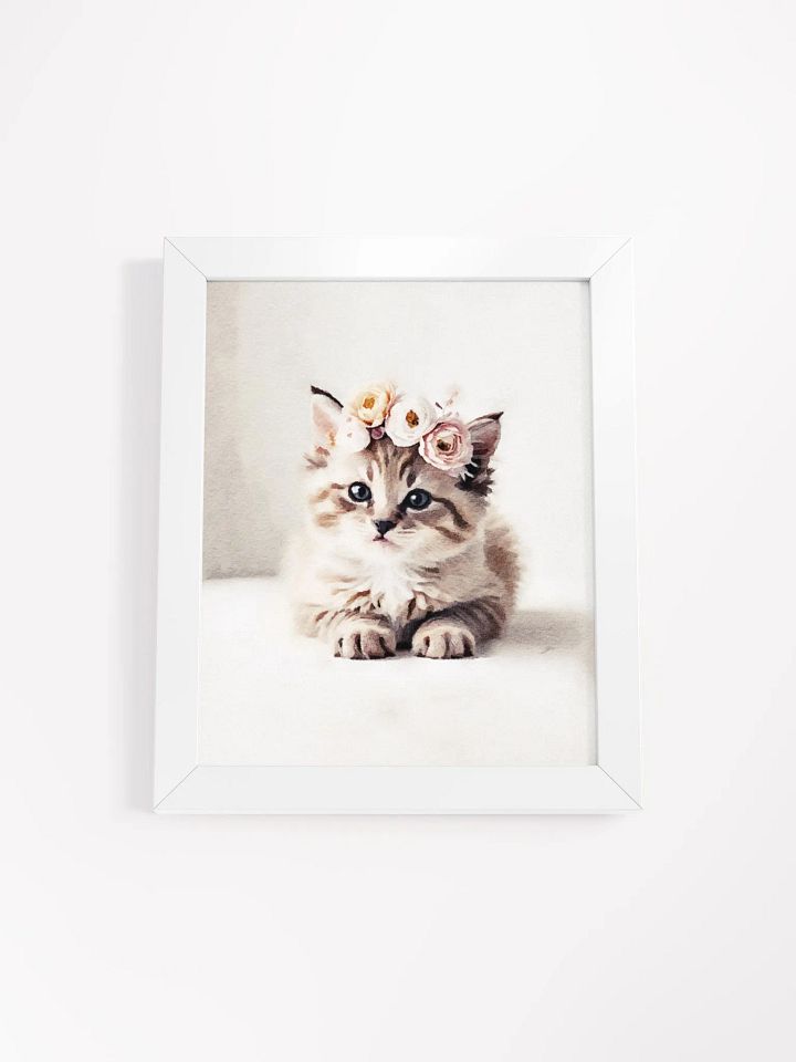 Floral Crown Kitten Framed Poster product image (25)