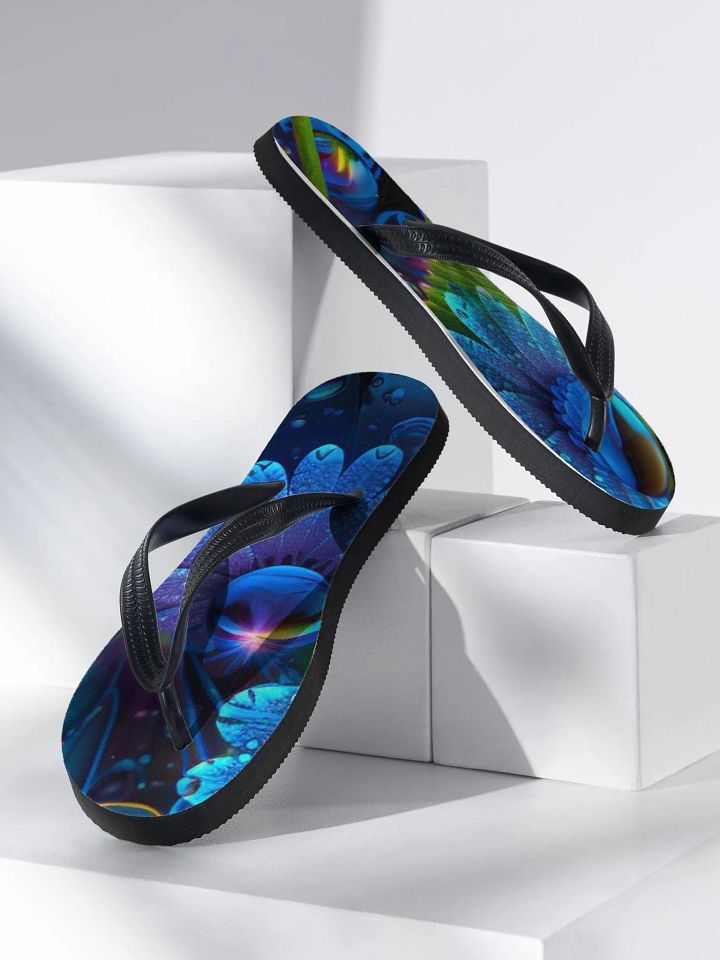 Kawaiikitten Exclusive Premium Dew Drop Art Flip Flops product image (2)