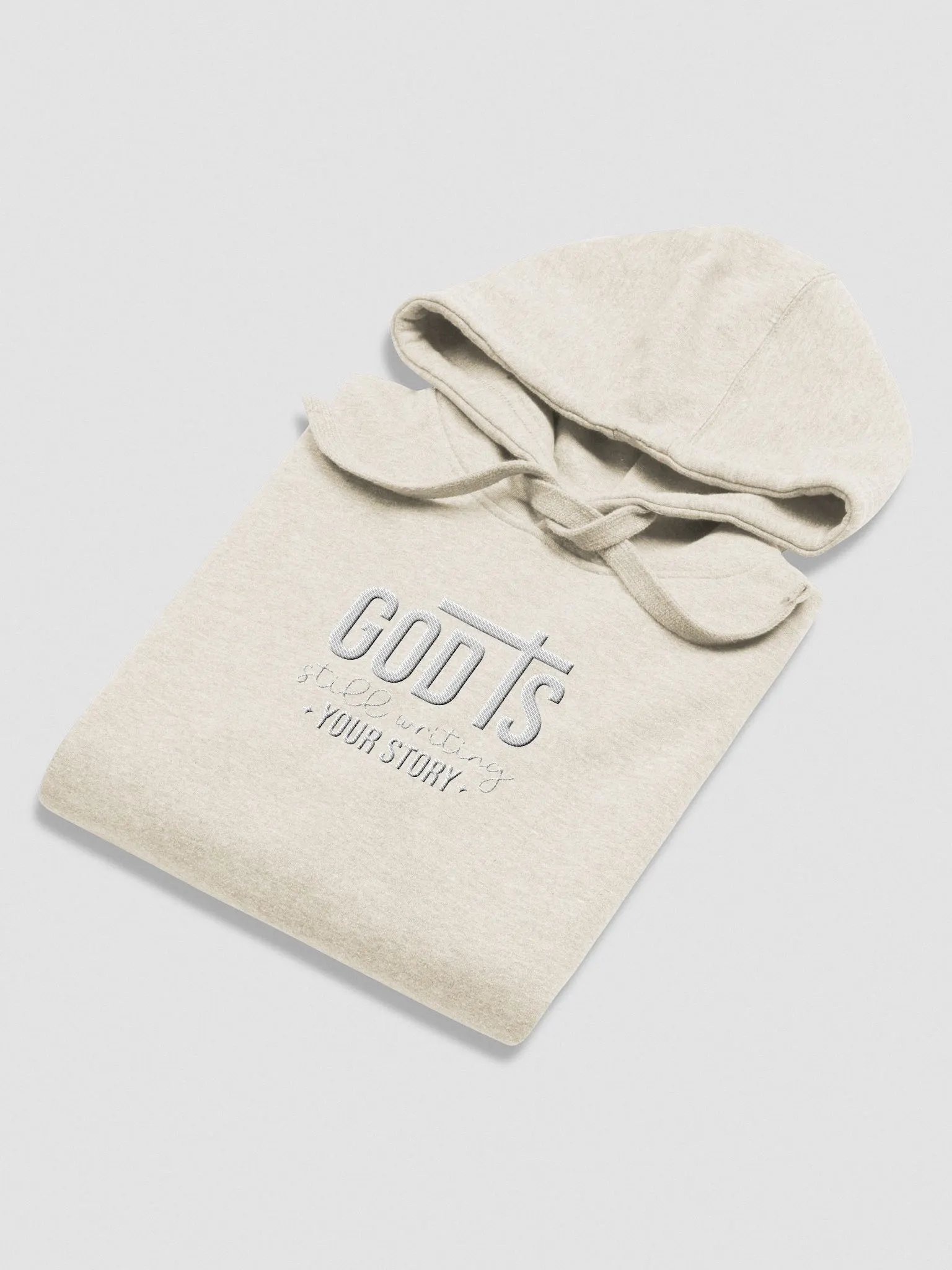 GOD is Still Writing My Story Embroidery Cotton Heritage Unisex Premium Hoodie product image (4)