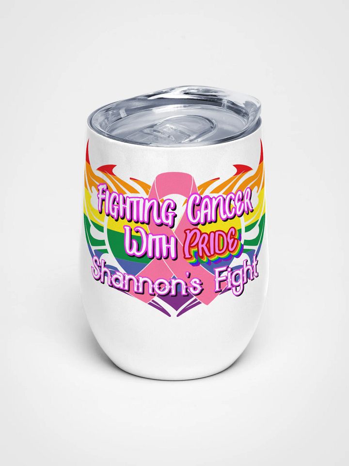 Fighting Cancer w/ Pride - Wine Tumbler product image (1)