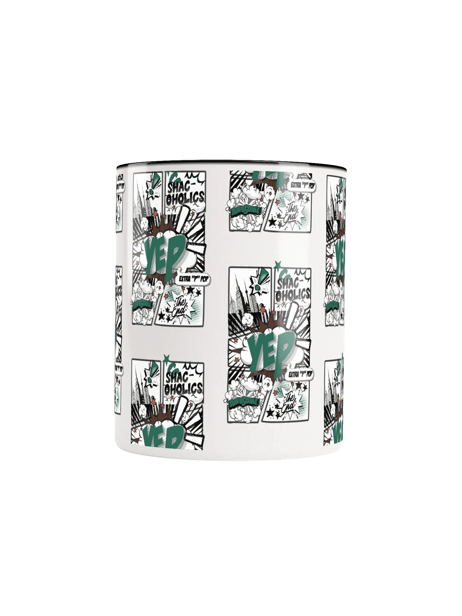 Shac-oholics Comic Blast Mug - Dark Green 