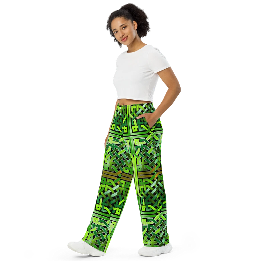 Green Celtic Knot Wideleg Pants product image (4)