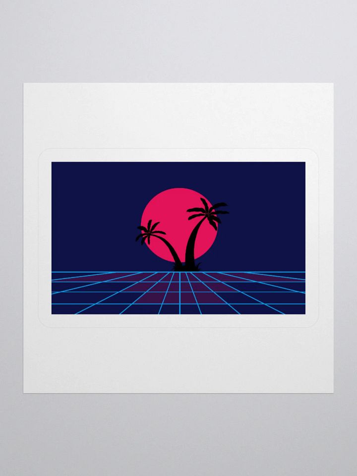 Tropical Vaporwave Kiss Cut Stickers product image (2)