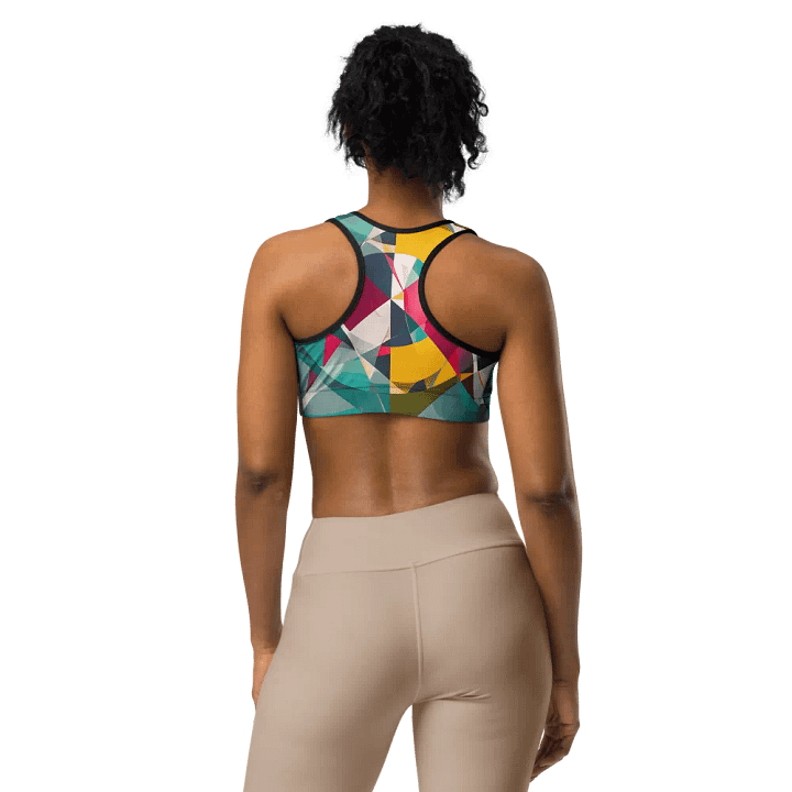 Abstract Lithographic Pattern Design Sports Bra - V9 product image (1)