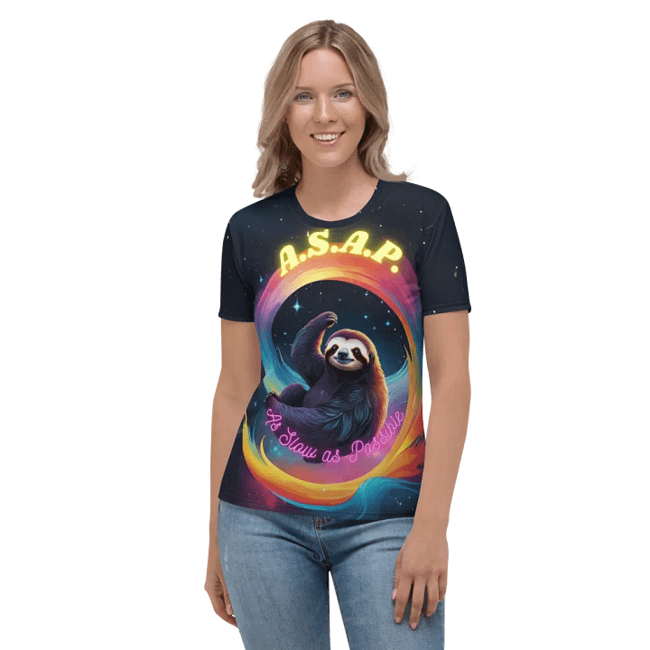 Sloth ASAP As Slow as Possible All Over Print T-shirt product image (2)