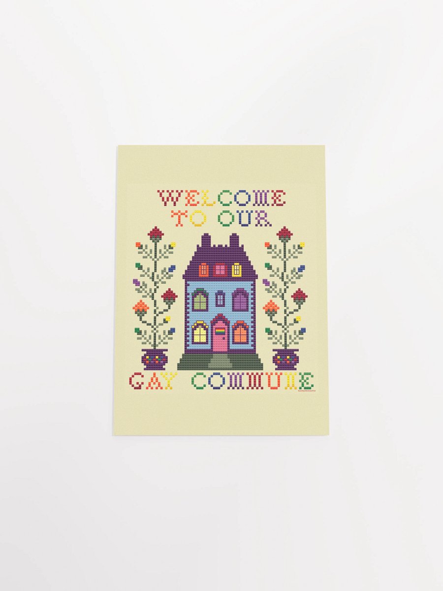 Welcome to Our Gay Commune Print - Pride Flag product image (4)