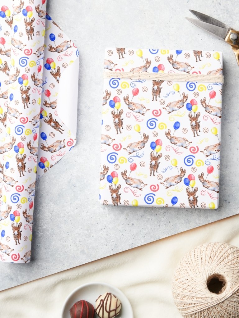 Donkey Birthday Wrapping Paper product image (3)