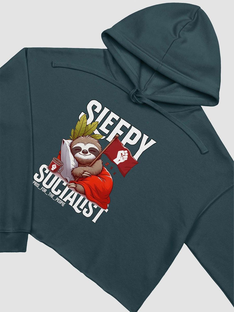 Pris- Sleepy Socialist -Bella+Canvas Fleece Crop Hoodie product image (23)